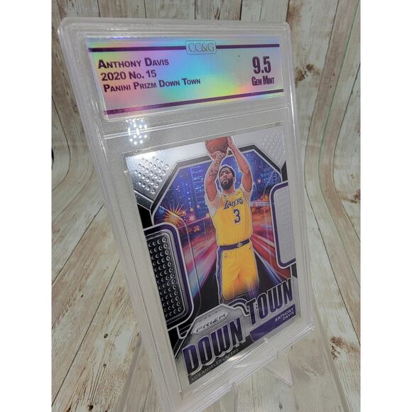 2020-21 Panini Anthony Davis Downtown Silver Prizm Insert #15 LA Lakers CCG 9.5 - Picture 3 of 5